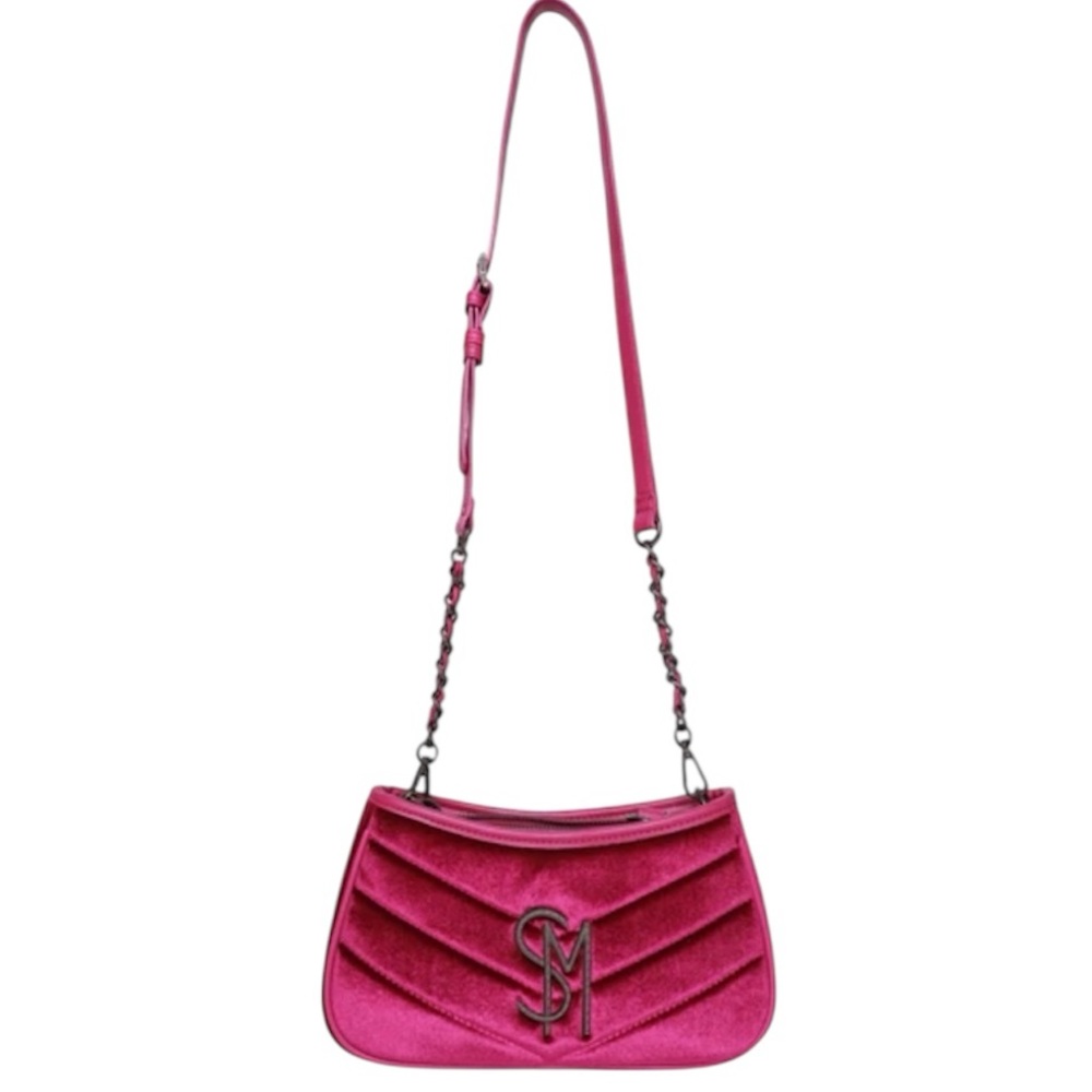 NWT Steve Madden Bzoia Velvet Dark Fuschia Crossbody $88